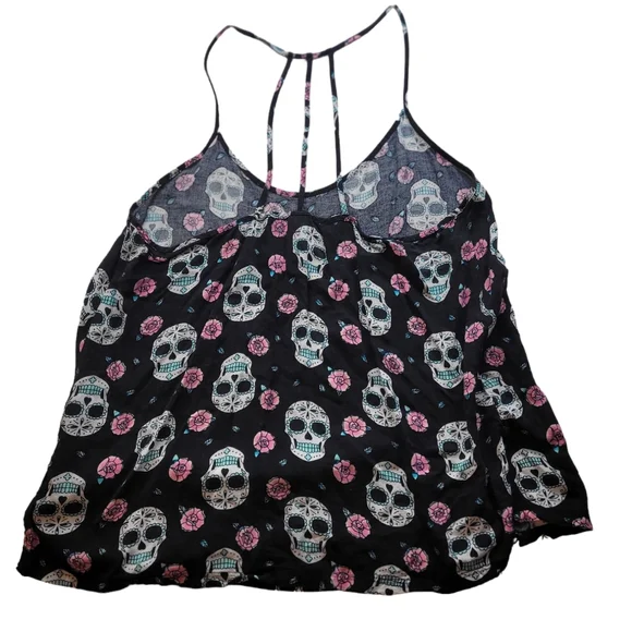 Juniors No Boundaries skull tank - Picture 2 of 4